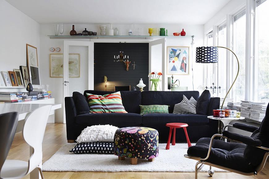 Modern Sofas Black sofa creates ultimate design at home extraordinary design