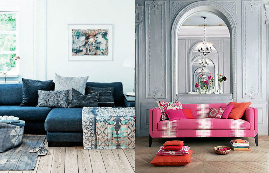 Living Room Inspiration Patterned Sofas