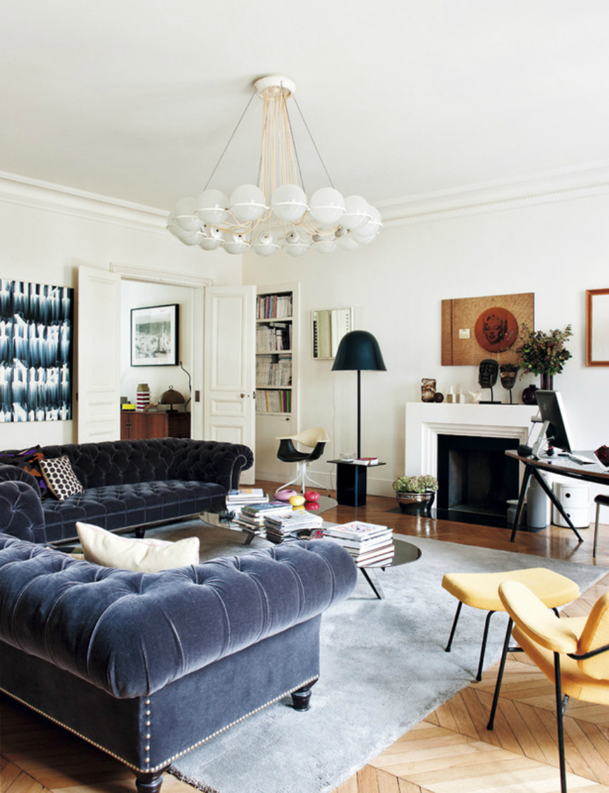 living room furniture sets: Paris apartment by Sandra Benhamou
