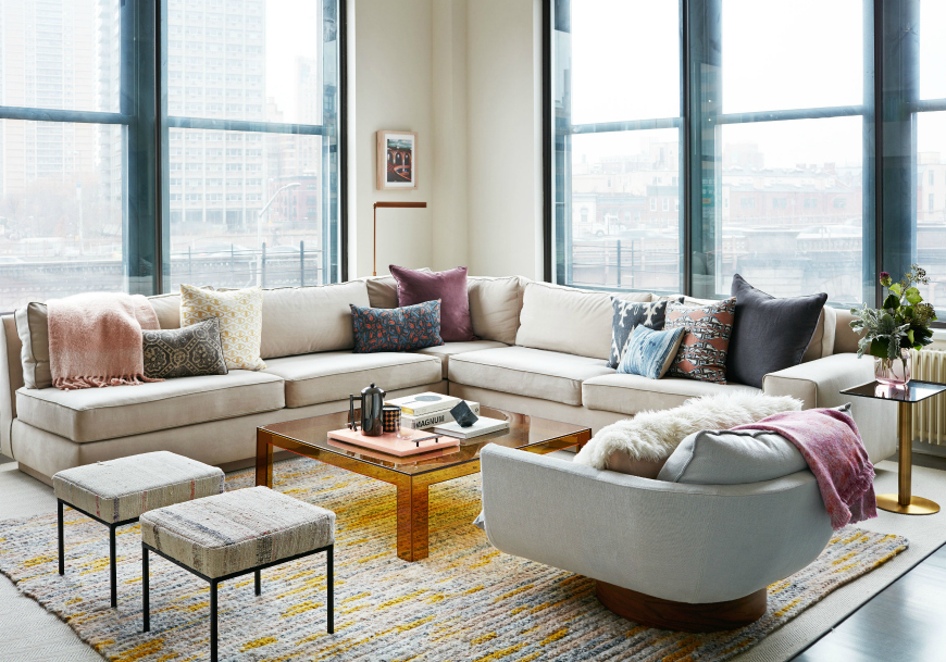 How To Create An Elegant Lounge Space With Neutral Sectional Sofas