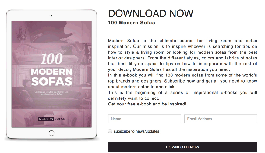 Discover 100 Striking Modern Sofas In One FREE eBook