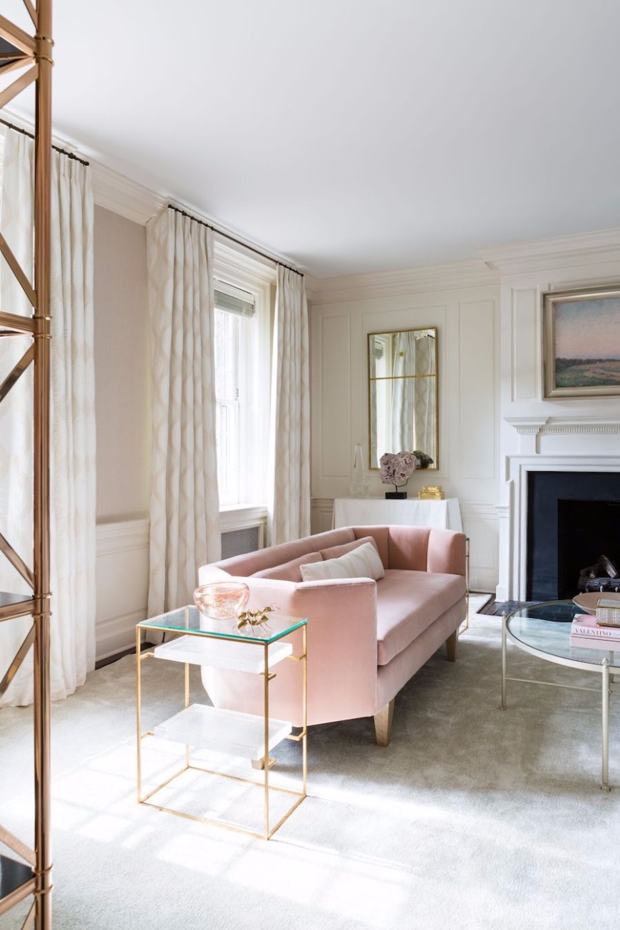 Millennial Pink Sofas For A Chic Living Room Set