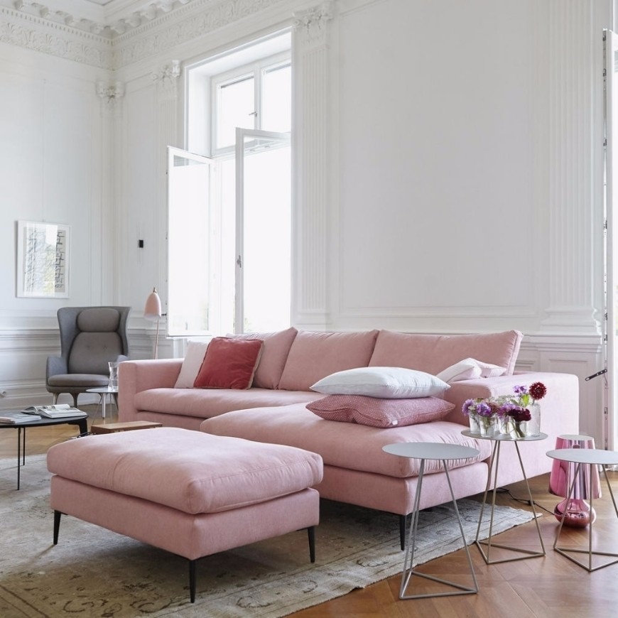 Millennial Pink Sofas For A Chic Living Room Set