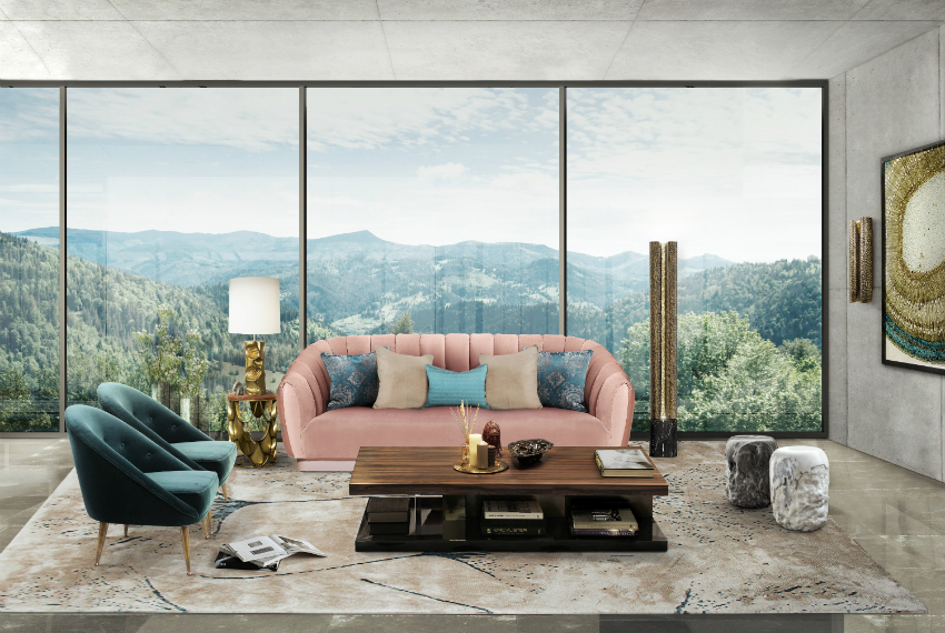 Pantone’s Color Living Coral for Modern Sofas